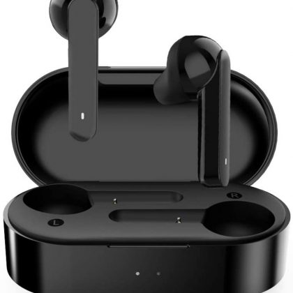 Auriculares Bluetooth, HOMSCAM Auriculares Inalámbricos Bluetooth 5.0 IPX5 Impermeable QCY HiFi Mini Twins Estéreo In-Ear Bluetooth con Caja de Carga Portátil para iPhone y Android con Micrófonos