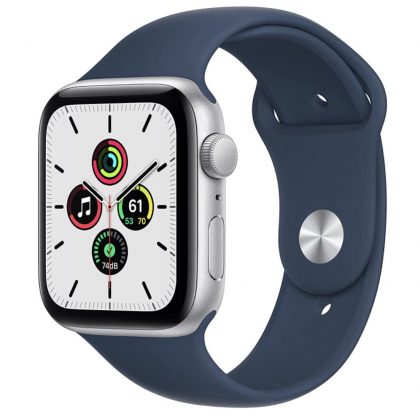2021 Watch SE (GPS) - Caja de Aluminio en Plata de 44 mm - Correa Deportiva en Color Abismo - Talla única